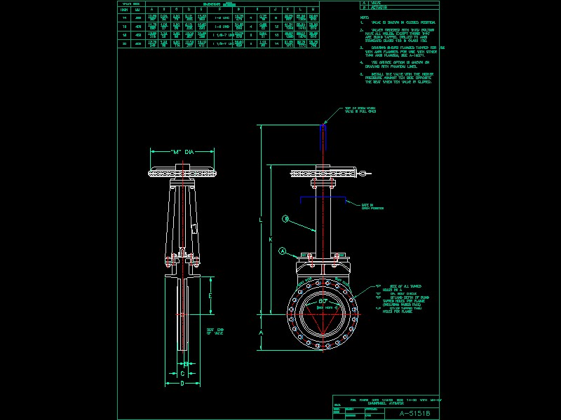 KNIFE GATE VALVE A51518CADD