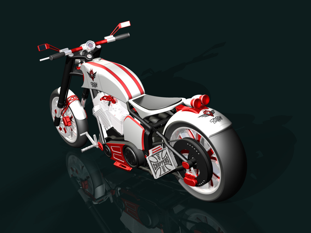 Ħ܇chopperһmotorbikeһcrowһdesign