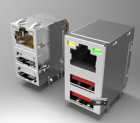 RJ45WcUSBӿģ3DD SolidworksOӋ STP