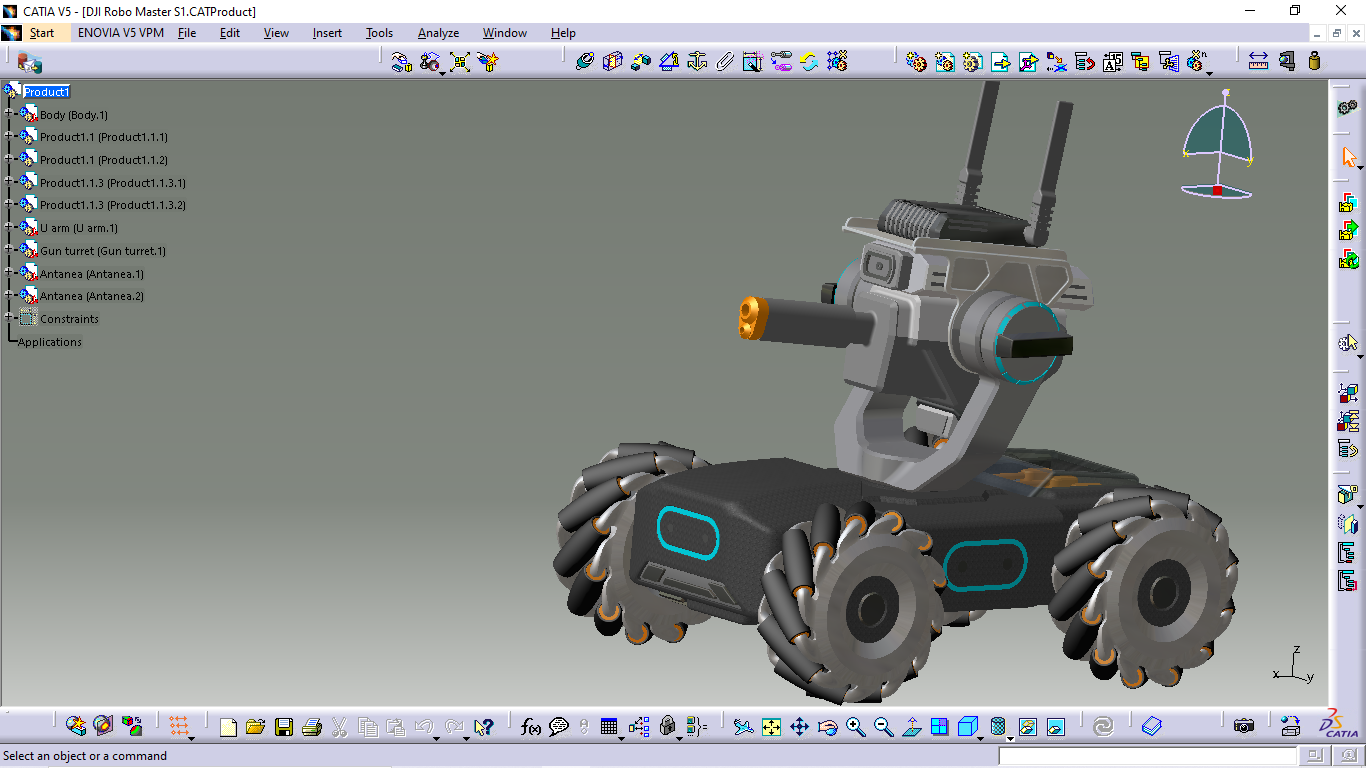 DJIC(j)״Robomaster S1ͺ(jin)ģ3DD CATIAO(sh)Ӌ(j)