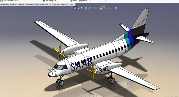 SAAB_340u݆wC(j)ģ3DD Solidworks2020