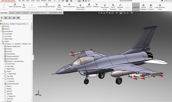 Fһ16 Design F16𶷙Cģ3DD SolidworksOӋ