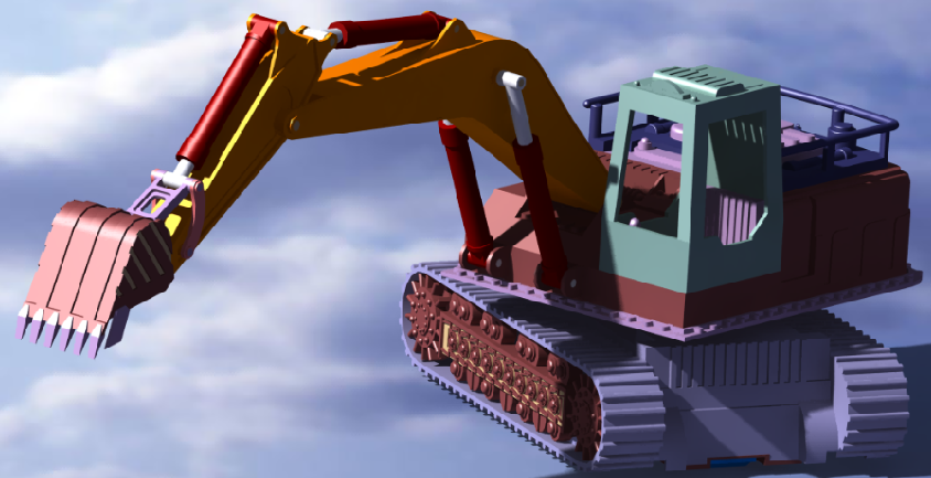 ekskavatorھC(j)ģ3DD CATIAO(sh)Ӌ(j) STPʽ