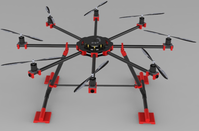 Drone OctocopterSo˙Cģ3DD SolidworksOӋ