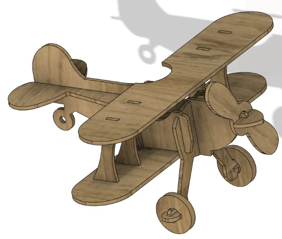 Wooden Toy Plane02ľƴbwCģ3DD STEPʽ