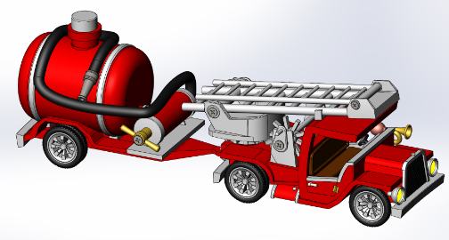 toyһfireһtruck܇ģ3DD SolidworksO(sh)Ӌ(j) STEP