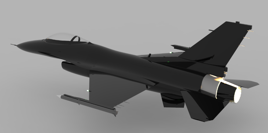 F16  Fighter jet𶷙Cģ3DD STPʽ