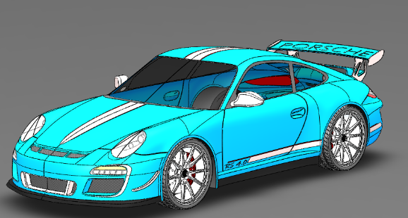 Porsche 911 GT3 RSr܇⚤3DģD SolidworksOӋ STEP