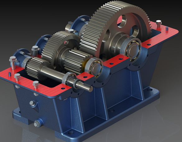 Helical Gearboxu_Xֱ݆XAX݆3DD SolidworksO(sh)Ӌ