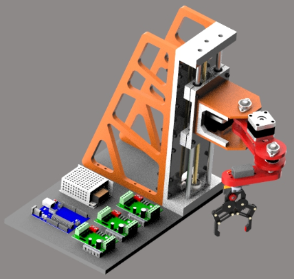 Scara Robotic ArmץȡC(j)е3D(sh)ģD SolidworksO(sh)Ӌ(j)
