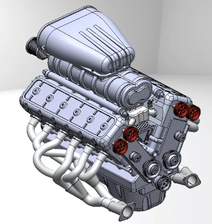 V12һEngine 12װl(f)әCģ3DD SolidworksOӋ