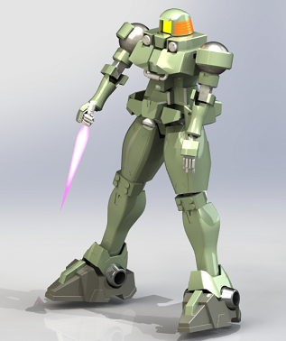 Gundam W LEO_(d)C(j)ģ3DD SolidworksO(sh)Ӌ