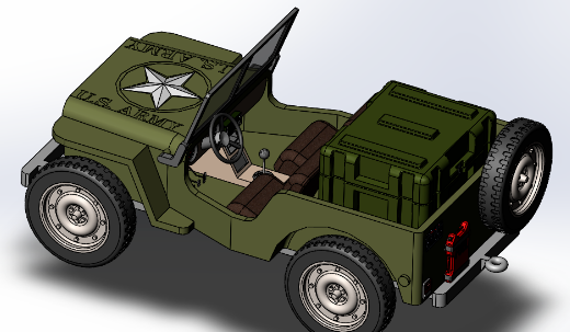 Military Jeep܇(jin)ģ3DD SolidworksO(sh)Ӌ(j)