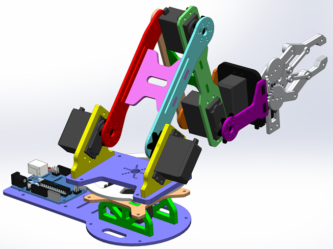 Robot Arm 4 DOF V.1.3Cе3DģD STEPʽ
