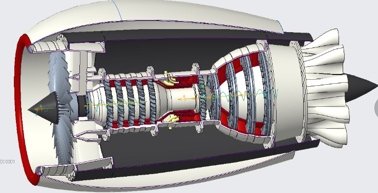Jet Engine Assemblyl(f)(dng)C(j)bģ3DD STPʽ