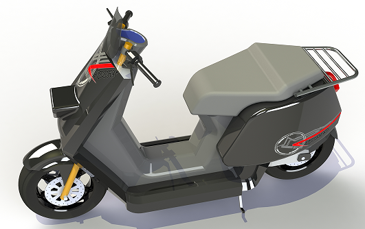 scooterһmotorcycle̤܇늄Ħ܇3DģD SolidworksOӋ