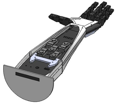 Prosthetic arm prototypeֺ֫ģ3DD SolidworksO(sh)Ӌ