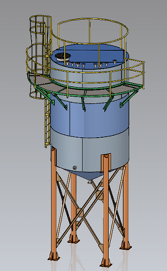 tanqueһverticalʽ(ch)ģ3DD SolidworksO(sh)Ӌ(j) STEP