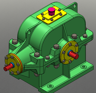 Speed Reducing Gear Boxμ(j)FX݆3D(sh)ģD SolidworksO(sh)Ӌ(j) STEP