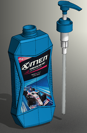 xmenһshampooϴl(f)ˮƿģ3DD SolidworksO(sh)Ӌ(j)