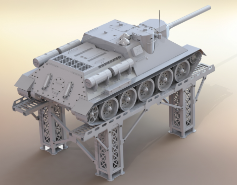 SUһ100 SPG grill̹˔[ģ3DD x_t stepʽ