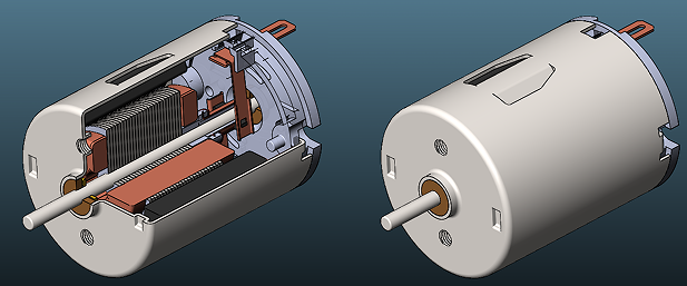 DC motor 8һ12Vֱ늙C(j)3D(sh)ģD SolidworksO(sh)Ӌ(j)