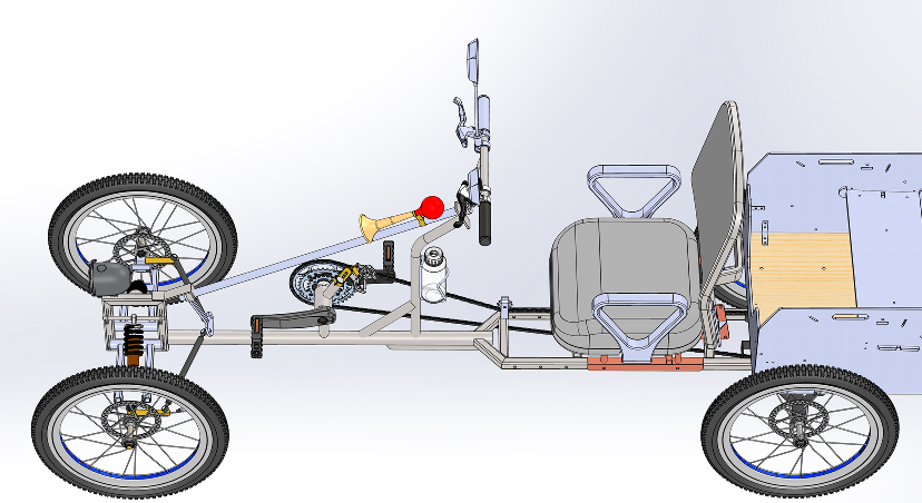 Quadricycle Gonza݆_̤܇3DģD SolidworksOӋ STEP