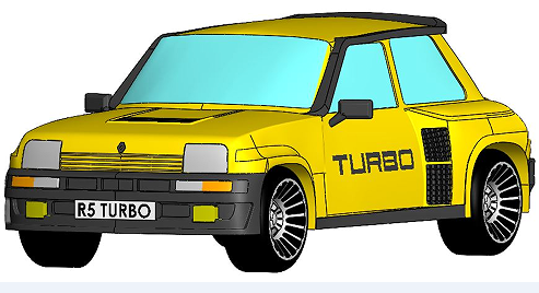 Renault 5 turbo һ R5 turboI܇ģ3DD STEPʽ