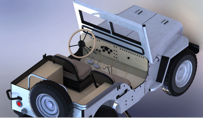 Askeri jeepһ4x4߼܇ģ3DD SolidworksO(sh)Ӌ STEP