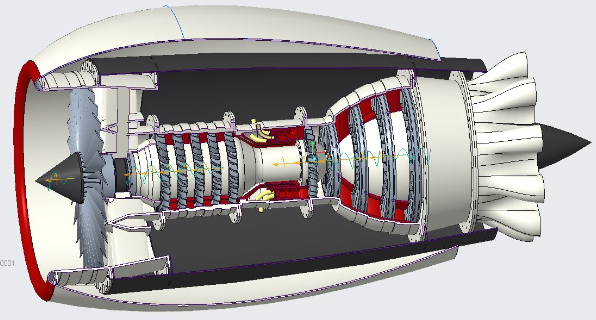 Jet Engine AssemblylәCbģ3DD STP IGSʽ