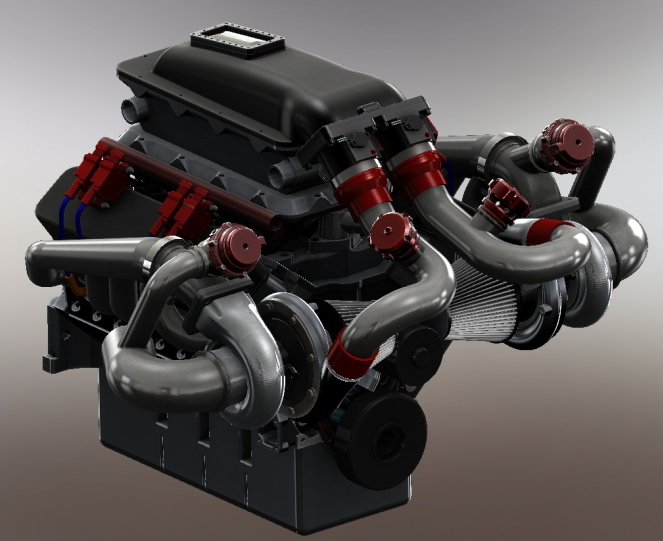 Twin Turbo Small Block Chevypu݆lәCģ3DD x_tʽ