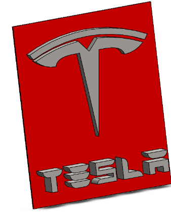 TESLA car logo˹D3DģD SolidworksOӋ PDFƽD