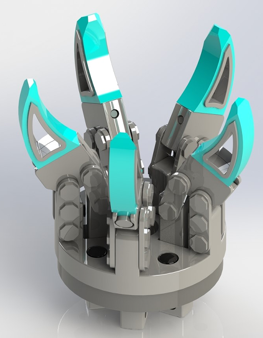 5 Claws Gripper Mechanism 5צA֙C3DģD SolidworksOӋ