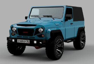 UAZԽҰ܇ģ3DD STEPʽ