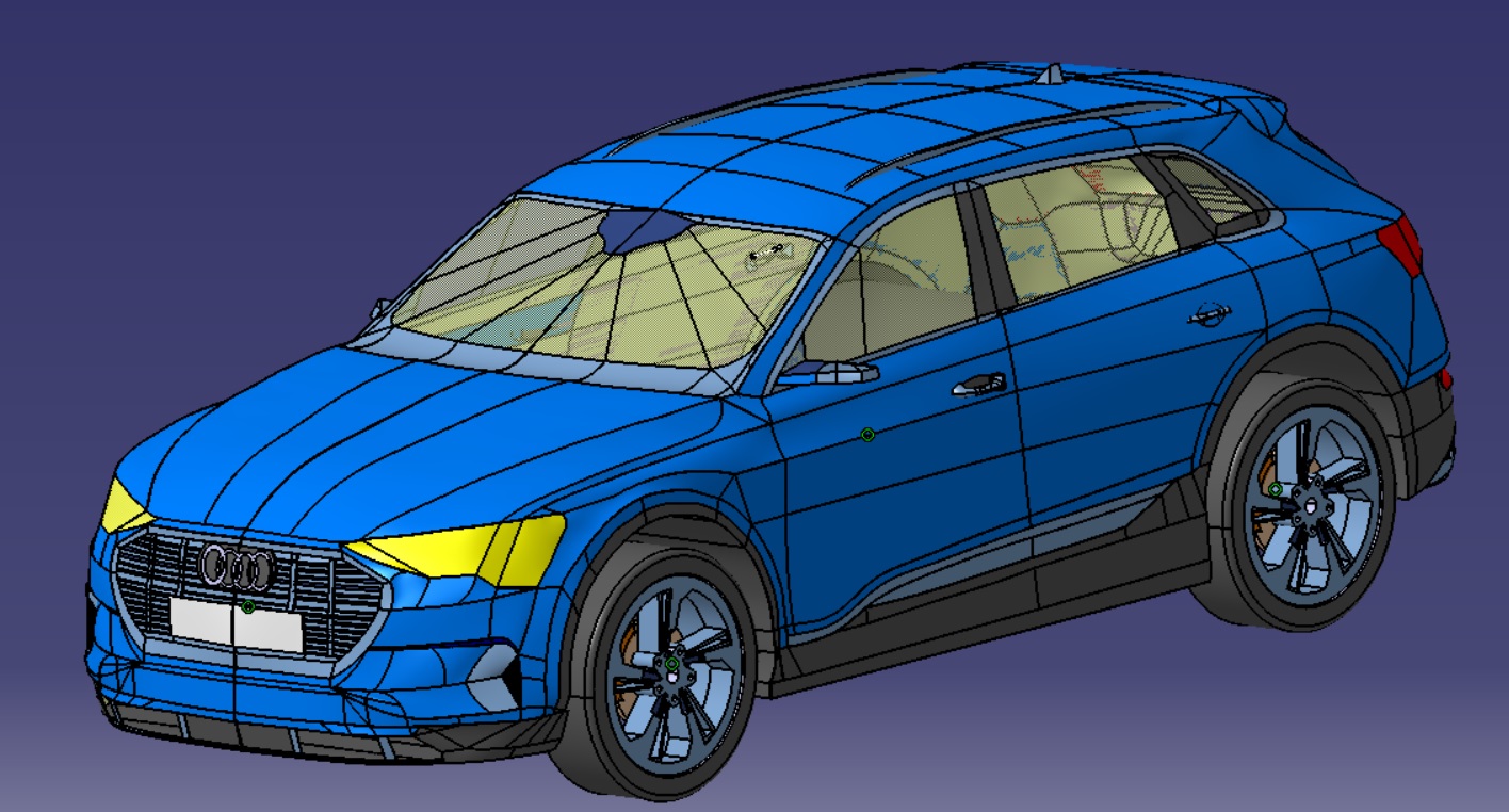 AudiiһEһTronWI܇ģͺ3DD CATIAOӋ STPʽ