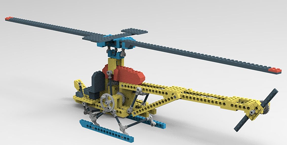 Lego 852 HelicopterƴbֱCģ3DD SolidworksOӋ STEP