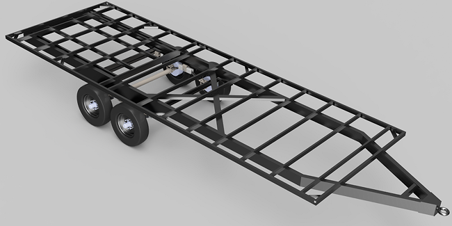 Flat bed trailer 10d܇3D(sh)ģD STEPʽ