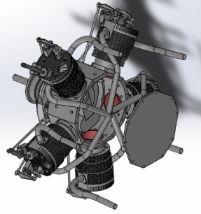 Motor Radial 5 Cilindros 5Ͱl(f)әC(j)3D(sh)ģD SolidworksO(sh)Ӌ(j) ̈D