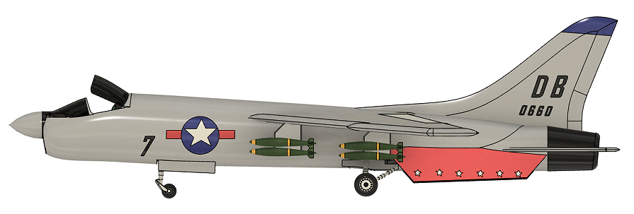 ChanceһVought Fһ8 Crusader(zhn)C(j)(jin)ģ3DD STEP STLʽ