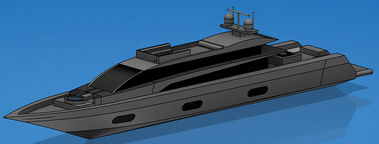 Sunseeker Type Yachtͧģ3DD STEP STLʽ