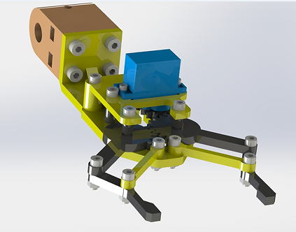 gripper with SG90AY(ji)(gu)3D(sh)ģD SolidworksO(sh)Ӌ