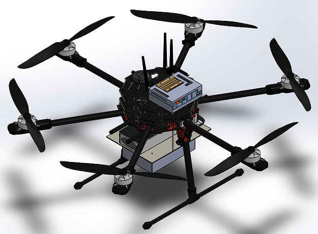 Hexacopterfo˙Cw3DģD SolidworksOӋ STEPʽ