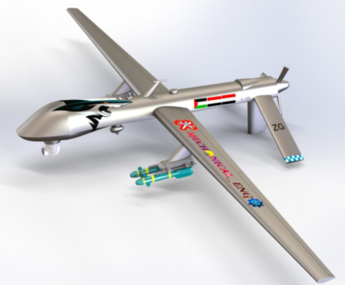MQһ1b predator droneʳߟo˙C(j)ģ3DD SolidworksO(sh)Ӌ