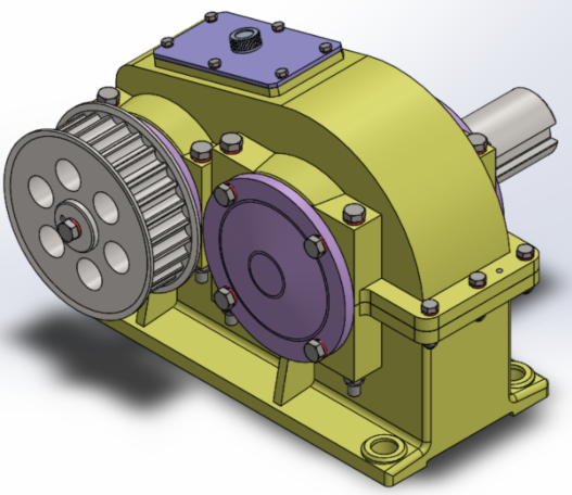 Spur gear reducerX݆p3DģD SolidworksOӋ STEP