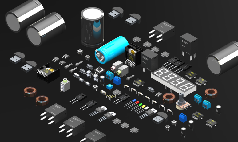 ELECTRONIC COMPONENTSԪSģͼ SolidworksO(sh)Ӌ