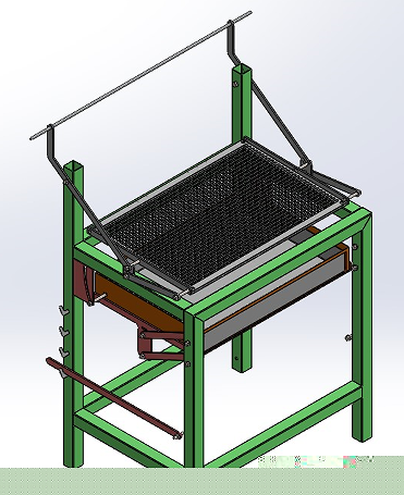 Rotating BBQ GrillD3DD SolidworksOӋ STEP