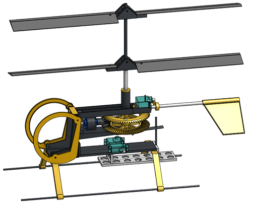 Coaxial RC UW HelicopterͬSbֱCģͽY3DD STEPʽ