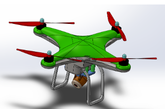 Drone With cameraSo˙C3DD SolidworksOӋ
