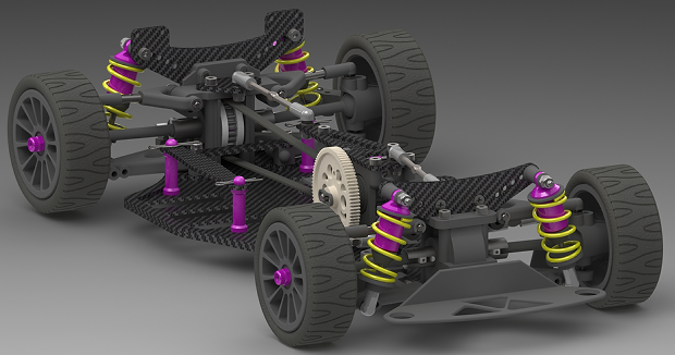 Electric 4WD RC늄(dng)݆(q)(dng)bģ܇3DD SolidworksO(sh)Ӌ(j)