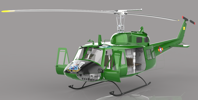 Bell UH-1 IroquoisֱCģ3DD STEPʽ